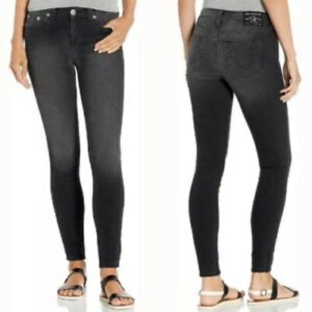 True Religion Halle Mid-Rise Super Skinny jeans in Grunge Street *NWT*